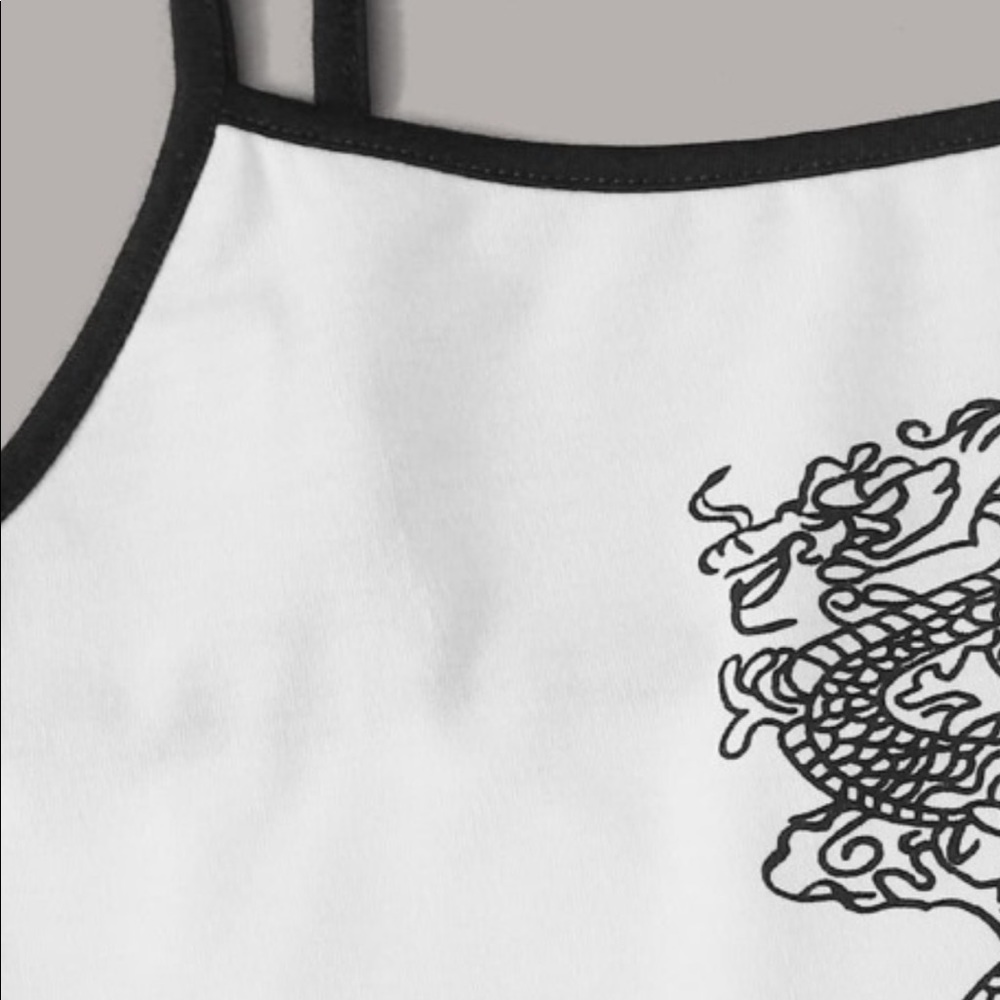 Dragon Cami Top & Tie Front Short Set - Picture 4 of 6